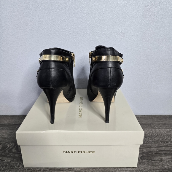 Marc Fisher Blaine Buckle Bootie Heels Black color - Picture 7 of 9